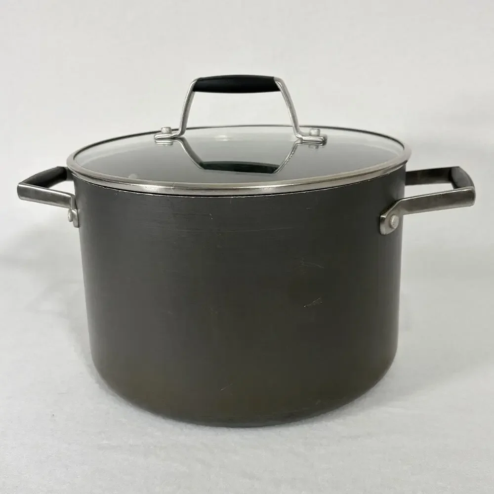 Calphalon 806 Stainless Steel 6 Quart Stock Pot Cooking Saucepan Pan with Lid